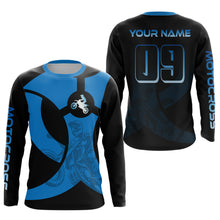 Load image into Gallery viewer, Custom Blue Dirt Bike Jersey Motocross Jersey Upf30+ Mens Women Off-Road Shirt| CTP85