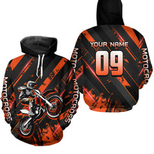 Load image into Gallery viewer, Adult&amp;Kid Custom Orange Dirt Bike Jersey Motocross Shirt Upf30+ Motocross Shirt| CTP96