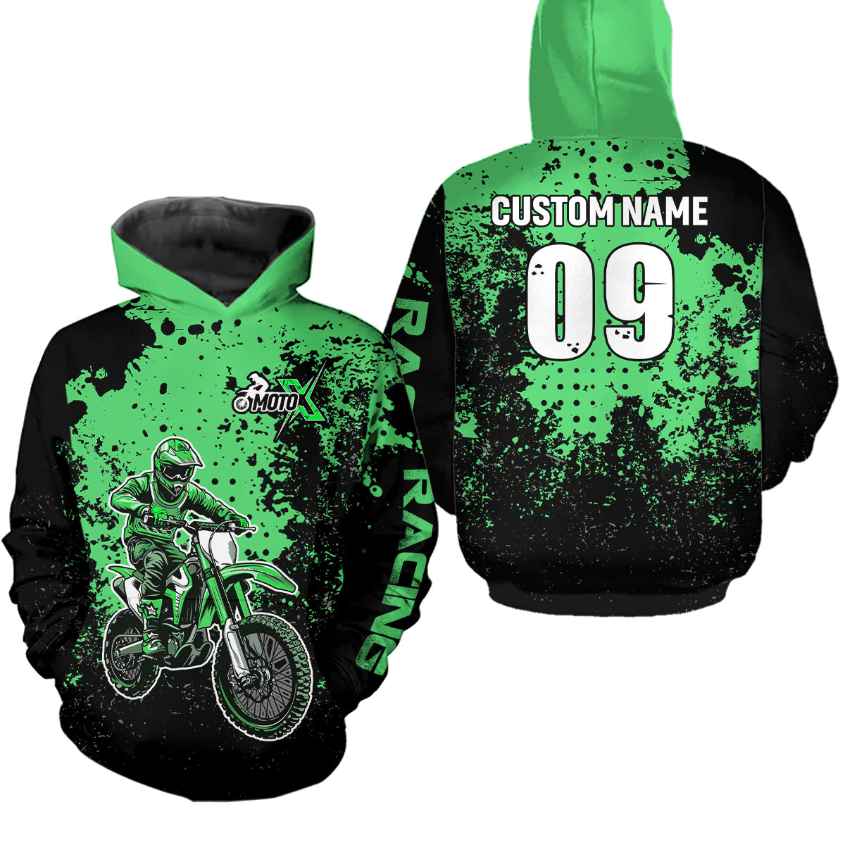 Custom Green Motocross Jersey for Men Women Upf30+ Dirt Bike Shirt Motorcycle Jersey| CTP11