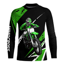 Load image into Gallery viewer, Adult&amp;Kid Custom Motocross Jersey Upf30+ Mens Women Dirt Bike Shirt| CTP97