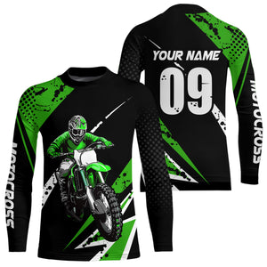 Adult&Kid Custom Motocross Jersey Upf30+ Mens Women Dirt Bike Shirt| CTP97