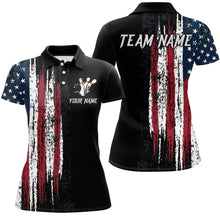 Load image into Gallery viewer, American Flag Bowling Jersey Men And Women Custom Bowling Shirts Unisex Polo Bowling Team Shirt CP16