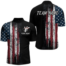 Load image into Gallery viewer, American Flag Bowling Jersey Men And Women Custom Bowling Shirts Unisex Polo Bowling Team Shirt CP16