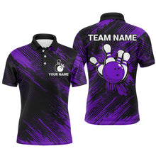 Load image into Gallery viewer, Purple Bowling Jersey Men And Women Custom Bowling Shirts Unisex Polo Bowling Team Shirt CP17