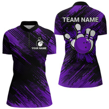 Load image into Gallery viewer, Purple Bowling Jersey Men And Women Custom Bowling Shirts Unisex Polo Bowling Team Shirt CP17