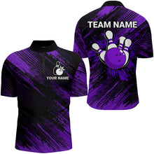 Load image into Gallery viewer, Purple Bowling Jersey Men And Women Custom Bowling Shirts Unisex Polo Bowling Team Shirt CP17