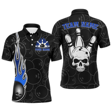 Load image into Gallery viewer, Men Skull Bowling Jersey Custom Bowling Team Shirts Unisex Bowling Men Short Sleeve Polo Shirt CP30