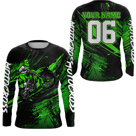 Adult&Kid Custom Motocross Jersey UPF30+ MX Racing Dirt Bike Shirt Men Women| CTP35