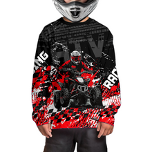 Load image into Gallery viewer, Custom Red ATV Motocross Jersey Upf30+ Quad Bike Shirt Extreme Racing Adult Youth Off-Road Quad Shirt NHN009