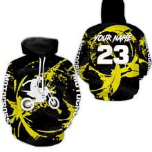 Load image into Gallery viewer, Custom Dirt Bike Jersey Yellow Motocross Jersey Upf30+ Mens Women Racing Shirt| CTP28