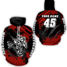 Load image into Gallery viewer, Custom Red Motocross Jersey for Men Women Upf30+ Dirt Bike Shirt Motorcycle Jersey| CTP101