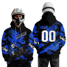 Load image into Gallery viewer, Personalized Atv Motocross Hoodie For Adult&amp;Kid Upf30+ Blue Quad Bike Shirt Off-Road Atv Mx Racing NHN012