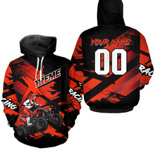 Load image into Gallery viewer, Personalized Atv Motocross Hoodie For Adult&amp;Kid Upf30+ Red Quad Bike Shirt Off-Road Atv Mx Racing NHN012