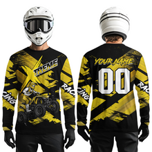 Load image into Gallery viewer, Yellow &amp; White Quad Bike Jersey Motocross Shirt for Men Women Youth ATV Extreme Off-Road UPF30+ NHN012
