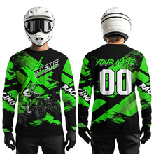 Load image into Gallery viewer, Custom Green Quad Bike Jersey Motocross Shirt for Men Women Youth ATV Extreme Off-Road UPF30+ NHN012