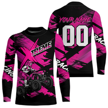 Load image into Gallery viewer, Custom Pink Quad Bike Jersey Motocross Shirt for Men Women Youth ATV Extreme Off-Road UPF30+ NHN012