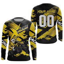 Load image into Gallery viewer, Yellow &amp; White Quad Bike Jersey Motocross Shirt for Men Women Youth ATV Extreme Off-Road UPF30+ NHN012