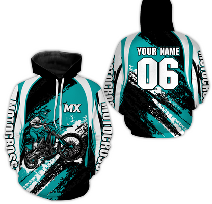 Custom Motocross Jersey Turquoise Dirt Bike Clothes Upf30+ Mens Women Motorcycle Jersey| CTP59