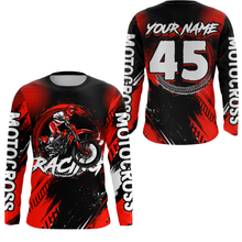 Load image into Gallery viewer, Custom Dirt Bike Red Jersey Motocross Jersey Upf30+ Mens Women Motocross Shirt| CTP22