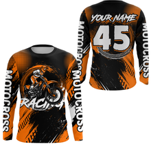 Load image into Gallery viewer, Custom Dirt Bike Orange Jersey Motocross Jersey Upf30+ Mens Women Motocross Shirt| CTP22