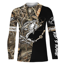 Load image into Gallery viewer, Personalized fishing tattoo full printing fishing shirt - black version