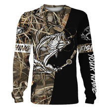Load image into Gallery viewer, Personalized fishing tattoo full printing fishing shirt - black version