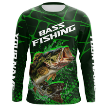 Load image into Gallery viewer, Largemouth Bass Fishing, Fishing Shirts Long Sleeve Scale, Fishing Gift | Green NHT392