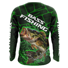 Load image into Gallery viewer, Largemouth Bass Fishing, Fishing Shirts Long Sleeve Scale, Fishing Gift | Green NHT392
