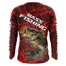 Load image into Gallery viewer, Largemouth Bass Fishing, Fishing Shirts Long Sleeve Scale, Fishing Gift |Red NHT391