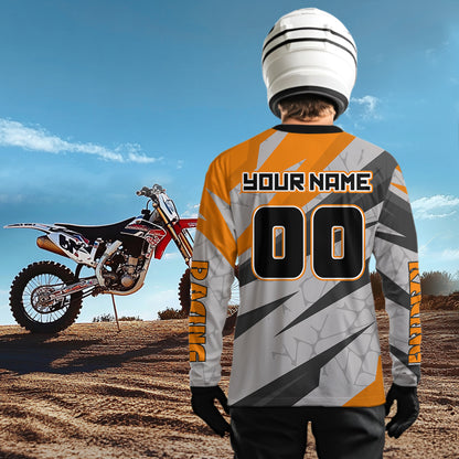 Custom ATV Riding Jersey Orange Quad Jersey Kid Adult ATV Racing Off-Road Shirts MX112