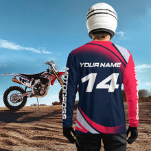 Load image into Gallery viewer, Custom Eagle ATV Riding Jersey Pink and Blue Quad Bike Jersey for Kid Men Women MX103