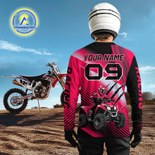 Load image into Gallery viewer, Pink ATV Riding Jersey Custom ATV Quad Bike Shirt for Men Kid Women ATV Shirt MX107