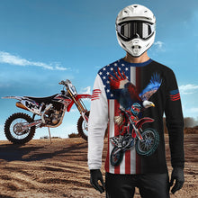 Load image into Gallery viewer, Eagle American Flag Motocross Jersey Dirt Bike Racing Shirts for Men Kid Women XM348