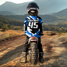 Load image into Gallery viewer, Custom Blue Motocross Jersey Racing Shirts for Men Kid Women Dirt Bike Shirts XM346