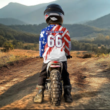 Load image into Gallery viewer, Custom American Flag Motocross Jersey Dirt Bike Racing Shirts for Men Kid Women XM349