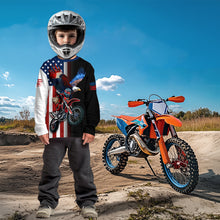 Load image into Gallery viewer, Eagle American Flag Motocross Jersey Dirt Bike Racing Shirts for Men Kid Women XM348