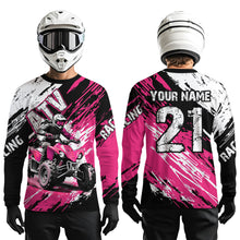 Load image into Gallery viewer, Pink Atv Motocross Jersey Custom Off-Road Quad Bike Shirt For Men Women Kid Youth Mx Dirt Bike NHN006