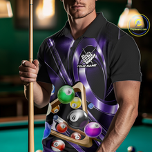Load image into Gallery viewer, Custom Ball Pool Shirts Purple Billiard Shirt for Men Billiard Team Jersey Billiard League NNT180