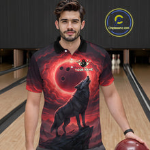 Load image into Gallery viewer, Wolf Bowling Shirts for Team Women Men Custom Bowling Jersey Bowl Polo&amp;1/4 Zip MBL238