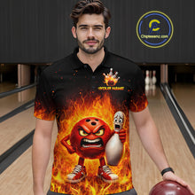 Load image into Gallery viewer, Flaming Bowling Shirts for Team Women Men Bowling Polo &amp; 1/4 Zip Shirt Custom MBL244