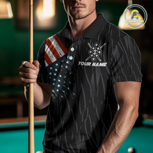 Load image into Gallery viewer, Custom 9 Ball American Flag Eagle Billiard Shirts for Men Billiard Team Shirts Billiard League NNT70