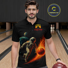 Load image into Gallery viewer, Astronaut Bowling Shirts for Women Men Team Custom Galaxy Bowling Polo and 1/4 Zip MBL171