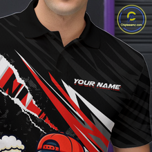 Load image into Gallery viewer, Custom Red Beer Bowling Jersey for Men Bowling Team Shirts Bowling Uniform Polo &amp; 1/4 Zip HNT133