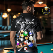 Load image into Gallery viewer, Custom Ball Pool Shirts Grey Billiard Shirt for Men Billiard Team Jersey Billiard League NNT180
