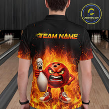 Load image into Gallery viewer, Flaming Bowling Shirts for Team Women Men Bowling Polo &amp; 1/4 Zip Shirt Custom MBL244