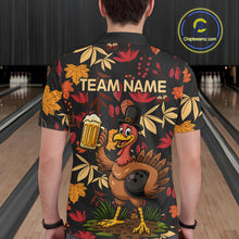 Load image into Gallery viewer, Funny Turkey Bowling Beer Thanksgiving pattern Custom Team bowling jerseys men, bowling gifts for men NQS10963