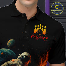 Load image into Gallery viewer, Astronaut Bowling Shirts for Women Men Team Custom Galaxy Bowling Polo and 1/4 Zip MBL171
