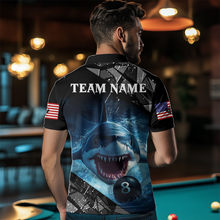 Load image into Gallery viewer, Funny Blue Shark Ball Pool Billiard for Men Billiard Shirts Polo &amp; 1/4 Zip Shirt Team NNT18