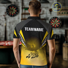Load image into Gallery viewer, Men’s Darts Shirt With Phoenix And Yellow Halftone Pattern, Custom Name Option NYN0303