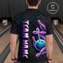Load image into Gallery viewer, Neon Bowling Custom Men Bowling Shirt Polo &amp; Quarter-Zip Bowling Team Jerseys HNT70